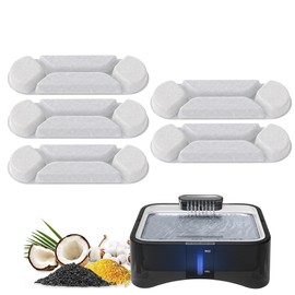 UPSKY 2.25Gal Elevated Dog Water Fountain Filter, 5 Pcs Replacement, Pet Fountain Filters, Multi-Layer Filtration System Carbon Filters Compatible with 8.5L/2.25Gal 4 Heights Adjustable Pet Fountain