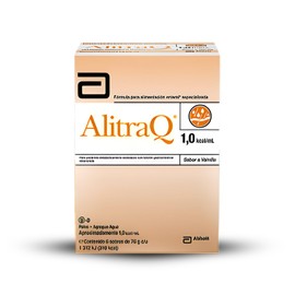 AlitraQ Abbott | Fórmula Semi-Elemental Especializada con L-Glutamina y L-Arginina | 76 g para 250 ml Sabor Vainilla | 1 Pieza