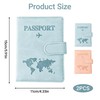 2PCS Magnetic Clasp Passport Holder Passport Holder Cover Wallet Case