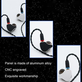 XUMIUZIY in-Ear Monitor Headphones,IEM Earphones with HiFi Sound,10mm Bio-Diaphragm Driver, Noise Isolation, Comfort Fit Ear Tips, 3.5mm Gold-Plug for Studio Travel (Silver)