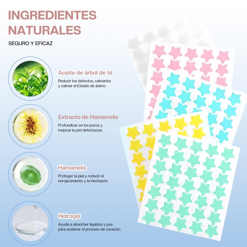 Parches para Acne：200 Piezas Almohadillas Hidrocoloides para Espinillas-Pimple Patch，Parches hidrocoloides