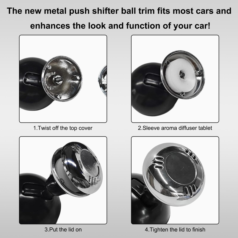 DXNQ DXNQ Metal Joystick Car Push Start Button Cover, Universal