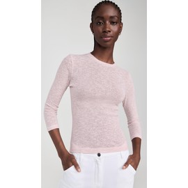 Vince Womens Micro Stripe 3/4 SLV Crew, 110OPC, X-Large