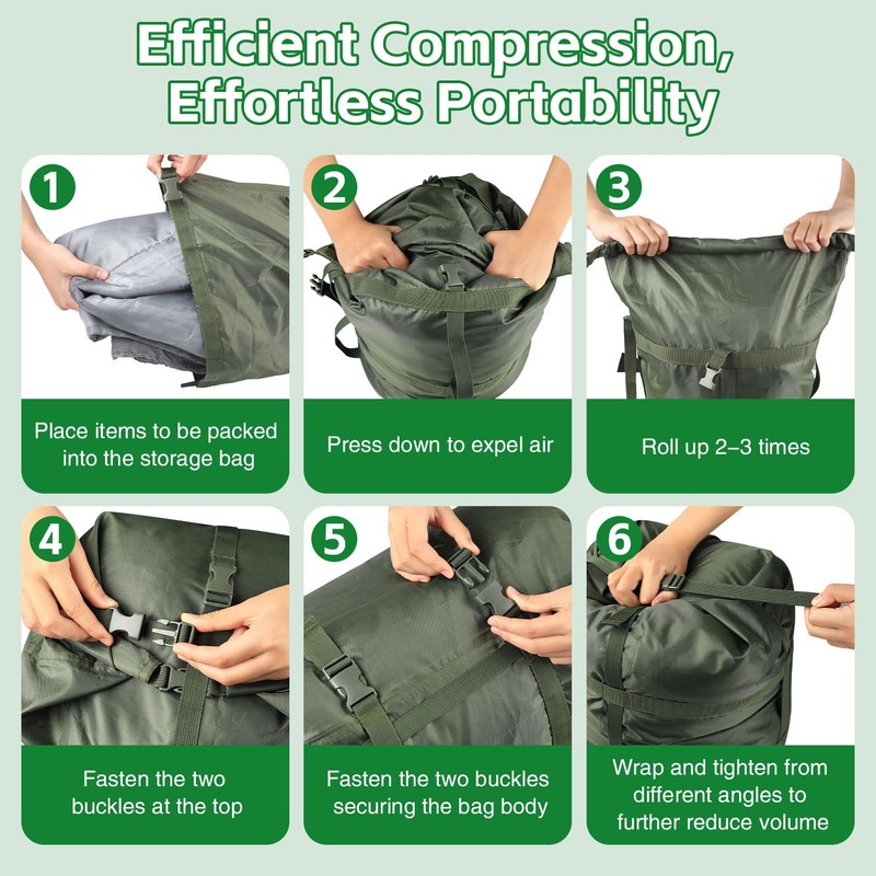 NewShot Compression Sack, Ultralight Portable Stuff Sack for Sleeping Bag