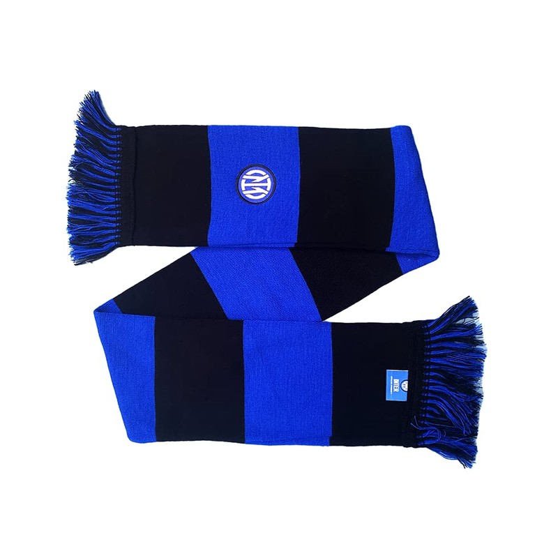 Inter Sciarpa Tubolare Nuovo Logo a Righe, Acrilico, Unisex Adulto,