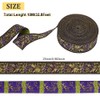 BENECREAT 10.9 Yards 25mm Goldenrod Vintage Jacquard Ribbon, Boho Braid