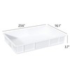 EudokkyNA 4-pack Large Commercial Plastic Pizza Dough Proofing Box, White,