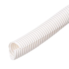 sourcing map Split Wire Loom Tubing PE Corrugated Pipe Conduit 10ft Length 29x34.5mm White for Wire Cable
