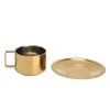 Coffee Cup Gold Fashionable Design Wearable Convenient Practical Stainless Steel