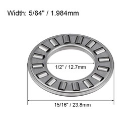 uxcell NTA815 Thrust Needle Roller Bearings 1/2" Bore 15/16" OD 5/64" Width 2pcs