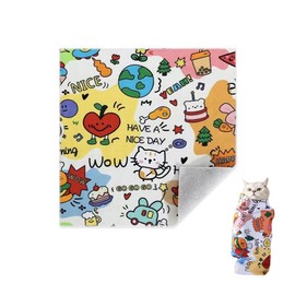 MSLSOZ 1PCS Cat Wrap,cat Wrap for Cutting Claws,cat Grooming Bag,Cat Wrap for Cutting Nails, Self-Adherent, Anti-Bite,Nail Clipping Clean Your Ears, Multifunctional Pet Tool.