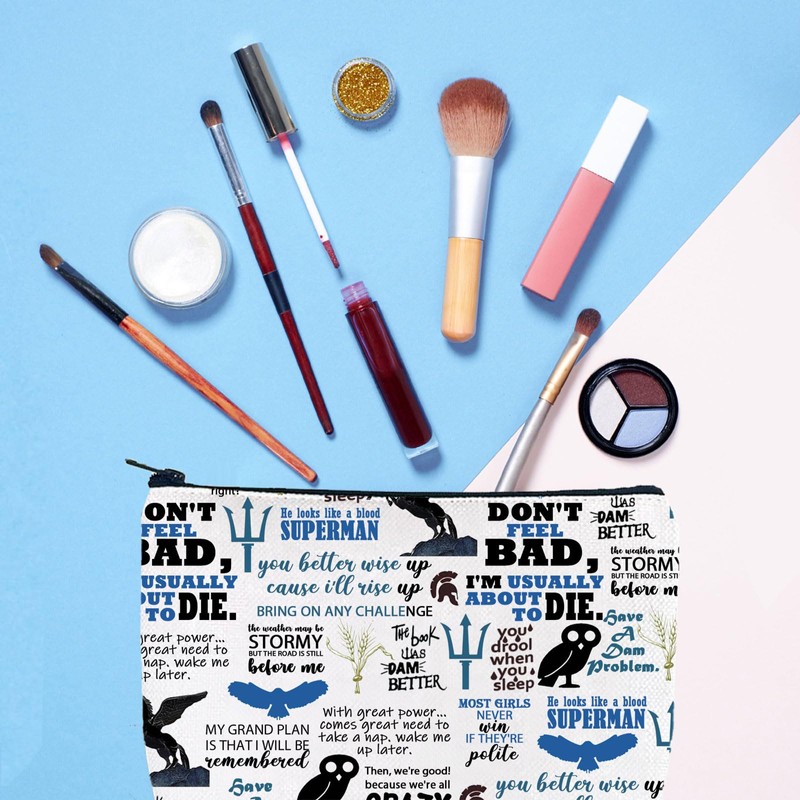 Percy-j Inspired Makeup Bag Book Lover Jackson Movie Gift Camp-Half-Blood