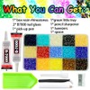 CUKUNAL Bedazzling Kit with 2 pcs Glues And 5 Tools,