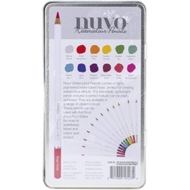 Tonic Studios Nuvo Watercolor Pencils 12/Pkg-Elementary Midtones