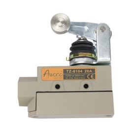 Awoco Heavy Duty Commercial Door Micro Switch with Roller Plunger for Air Curtains, 250V 20A IP 65 Limit Switch Type NO and Type NC (TZ-6104-20A)