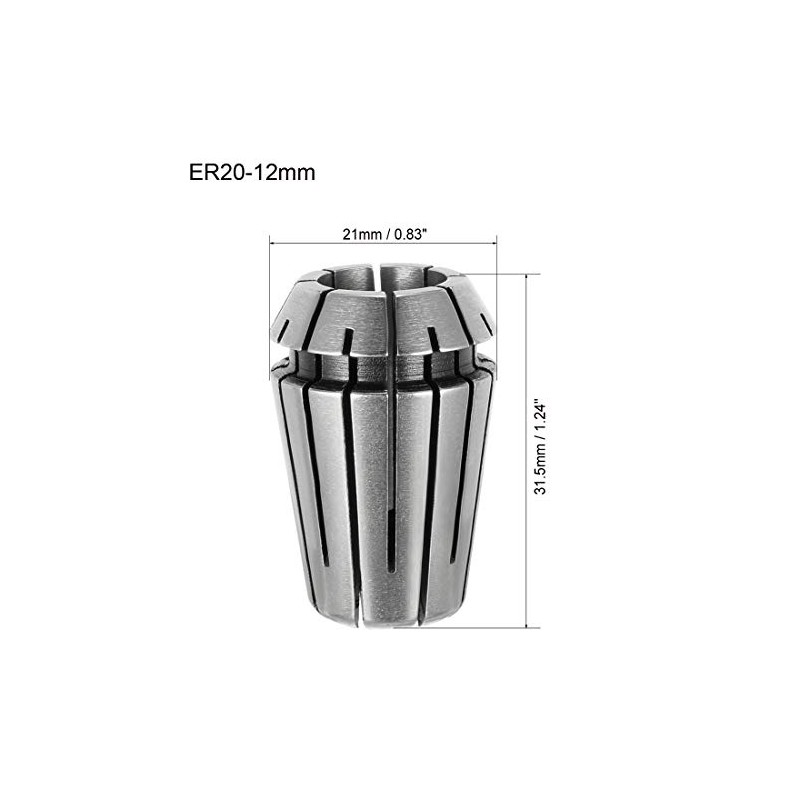 sourcing map ER20 12mm Spring Collet Chuck for CNC Engraving