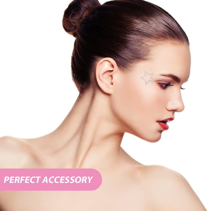 minkissy Rhinestones Stickers Star Face Gems Glitter Eye Stick on