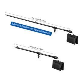 NEEWER Tripod Boom Arm, 35" to 61" (90 to 156cm) with 1.5kg Counterweight and Sandbag, 1/4" Screw Compatible with Softbox, Studio Light, Flash, Umbrella, Ring Light, Max Load 5kg