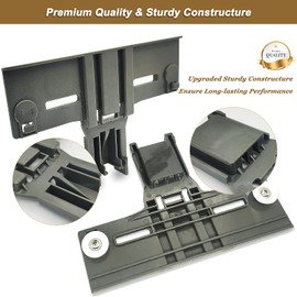 [UPGRADE STEEL SCREW] - Dishwasher Top Rack Adjuster W10350375(2pc) W10195839(2pc) W10195840(2pc) for Whirlpool Kitchenaid Kenmore, 1.25" Diameter Replaces 3516330 W10250159 W10712395 AP5957560