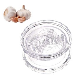 Garlic Crusher Tool, Transparent Manual Garlic Twist Press, Non-Slip Garlic Mincer Garlic Peeler, Kitchen Gadget Garlic Presses for Mincing Garlic Onions, Gingers, Fruits, Salad