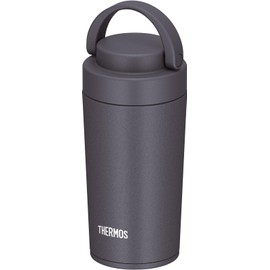 Thermos Water Bottle, Vacuum Insulated Portable Tumbler, Includes Carrying Handle, 11.4 fl oz (320 ml), Metallic Gray JOV-320 MGY