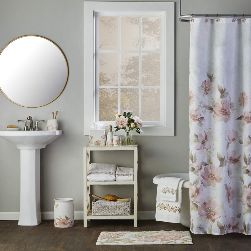 SKL Home Misty Floral 2-Piece Hand Towel Set, White