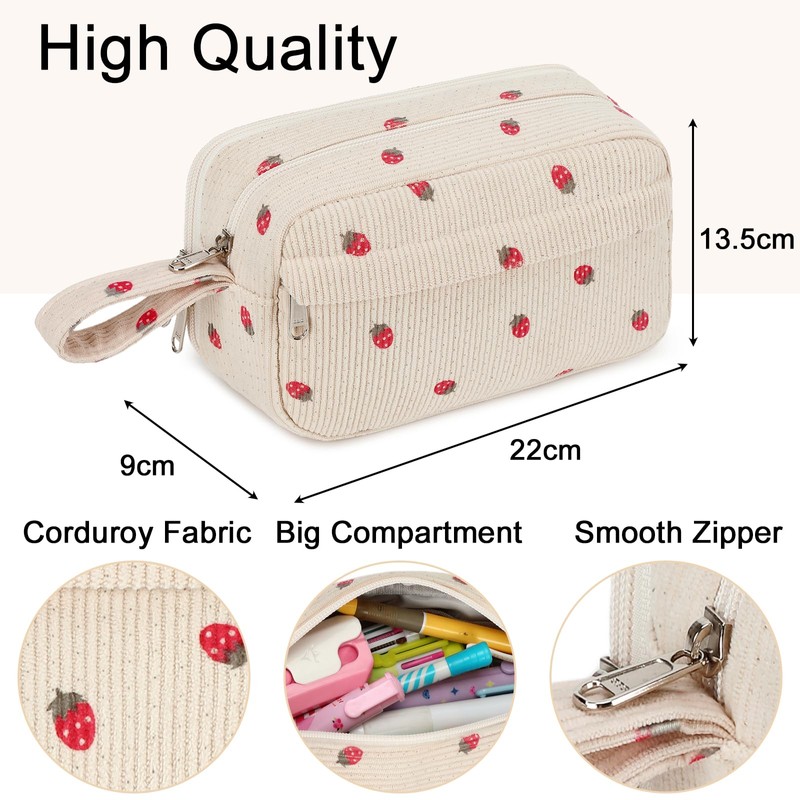 LOIDOU Girls Pencil Case Large Cute Stationery Pouch Pencil Bag
