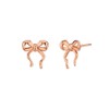 Gold&Deer 14K Goldfield Lovely Line Ribbon Earrings White Gold /