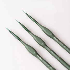 6PCS/Set Nylon Hair smoothly Brush Paint by numbers Art Materials:_Outlining Brushes Green
