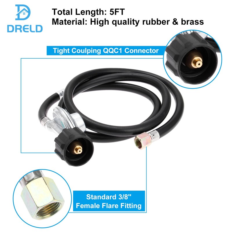 DRELD Propane Gas Fire Pit Fireplace Safety Valve Control System