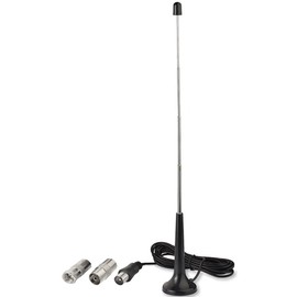 Superbat FM Radio Antenna 75 Ohm Magnetic Base Telescopic FM Antenna with 2 Adapter for Pioneer Onkyo Yamaha Marantz Sherwood Bose Wave Music System Radio Stereo Receiver Indoor
