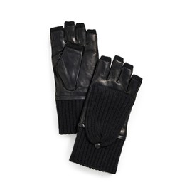 Carolina Amato Women's L749 Gloves, Black/Black, M/L