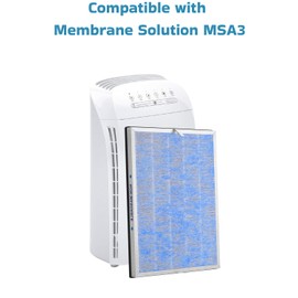 3 Pack MSA3/MSA3S True HEPA Filter Replacement Compatible with Membrane Solutions MSA3 and MSA3S Air Purifier Upgraded 4-in-1 H13 True HEPA Filter