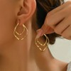 Luxury 18K Gold-Plated Twisted Double Hoop Earrings | Hypoallergenic and