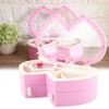 MAGT Music Box Jewellery Box, Double Heart Ballerina Musical Jewellery