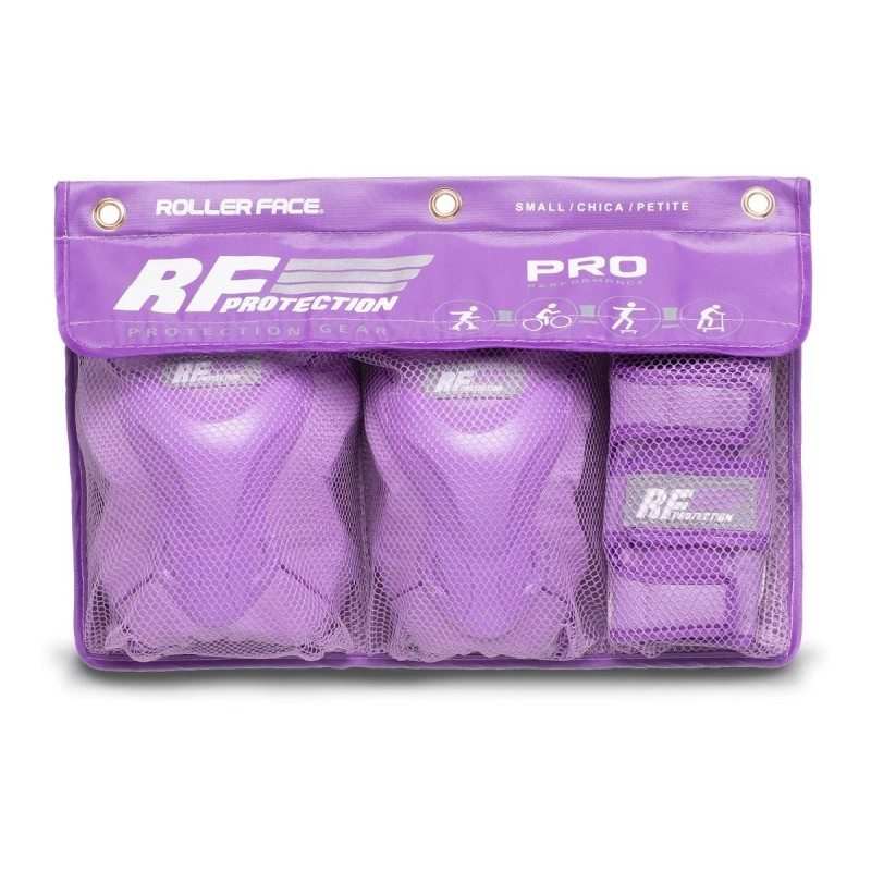 Set De Protecciones Patinaje Pro Lila, Rollerface