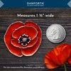 Danforth Remembrance Poppy Brooch Pin (Red) – Handcrafted Pewter Brooch