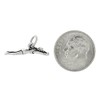 LGU Sterling Silver Oxidized Tiny 3D Female Diver Swimmer Charm