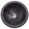 4 oz Black Thermal Plastic Molcajete Bowl - 4" x