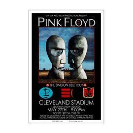 Raw Sugar Art Studio Pink Floyd 1994 Cleveland Concert Poster
