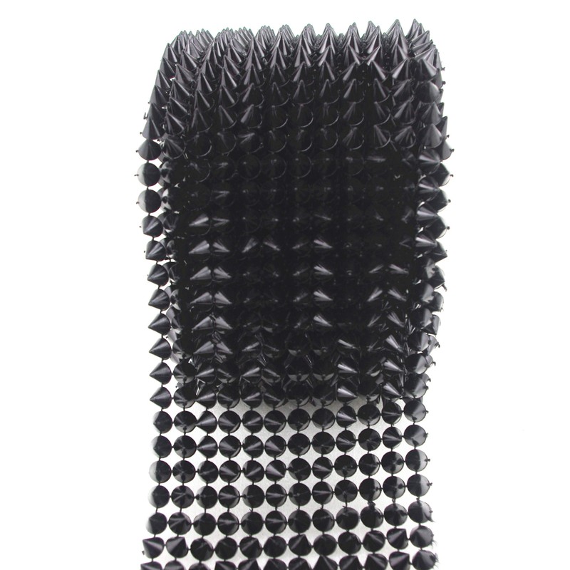 Decorative Spike Stud Trim Mesh, 1 Yard Plastic Flatback Roll,