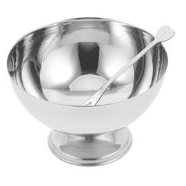 BIUDECO Salad Serving Bowl Stainless Steel Ice Bowl Smoothie Cup Easy Clean Metal Fruit Cup