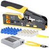 RJ45 Crimp Tool Kit Pass Through Ethernet Crimper Kit Cat5