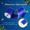 2 Rolls 20 Yards Christmas Wired Ribbons Blue Glitter Ribbon