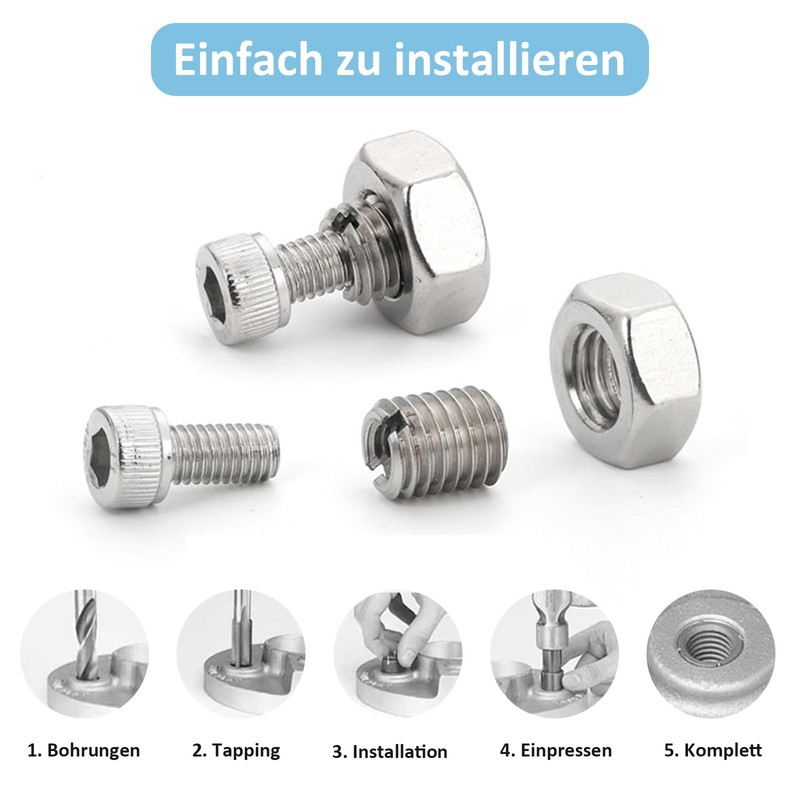 Pack of 10 Thread Insert M6 to M8 x 12