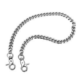 Shuixiong Silver Punk Hip Hop Keychain - Heavy Duty Pocket Chain with Round Clasp for Jeans, Pants, Wallet, Purse & Handbag (Unisex Fashion Accessory)