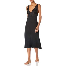 Natori Women's Zen Floral Sleeveless Gown, Black, XXL