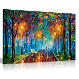 Misty Mood by Leonid Afremov Canvas Wall Art Picture Print for Home Decor (30x20)
