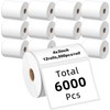 Kingtac (6,000 Labels/12 Rolls) 4" x 3" Direct Thermal Label
