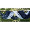 LinenZone Navy Window Scarf Valance in 288 Inch Size. Use